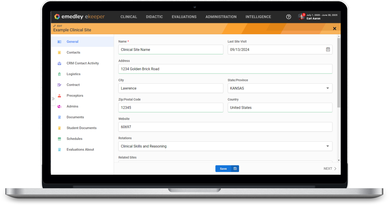 Mac Clinical Site Information